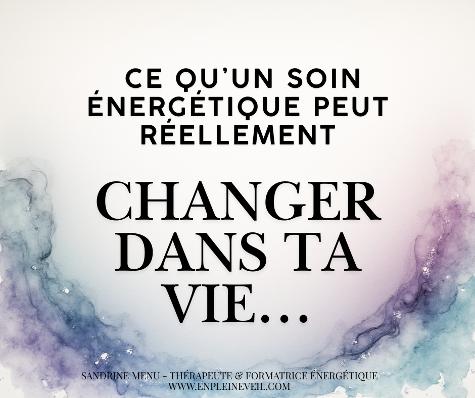 Soin énergétique avec Sandrine Menu pour libération émotionnelle, harmonisation énergétique et alignement intérieur